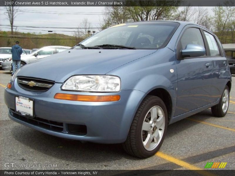 Icelandic Blue / Charcoal Black 2007 Chevrolet Aveo 5 LS Hatchback