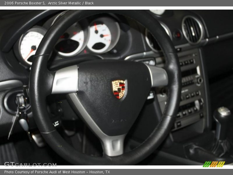 Arctic Silver Metallic / Black 2006 Porsche Boxster S