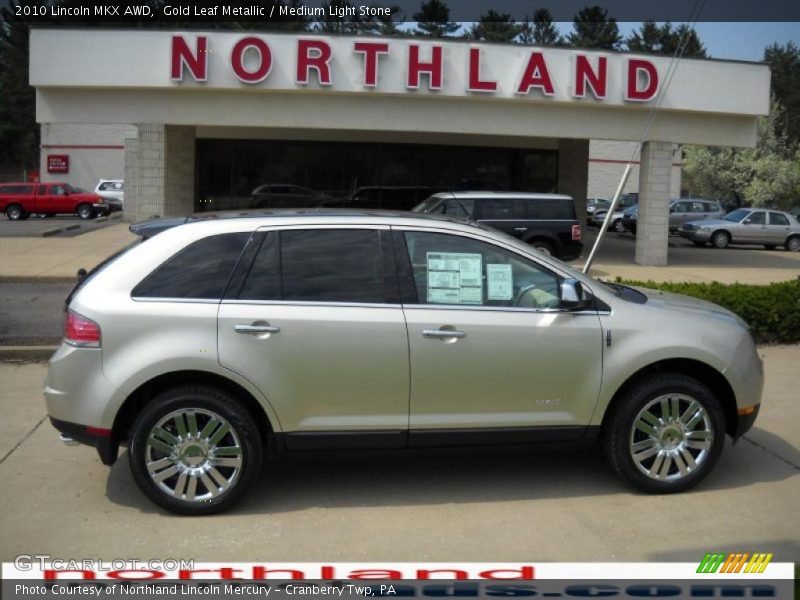 Gold Leaf Metallic / Medium Light Stone 2010 Lincoln MKX AWD