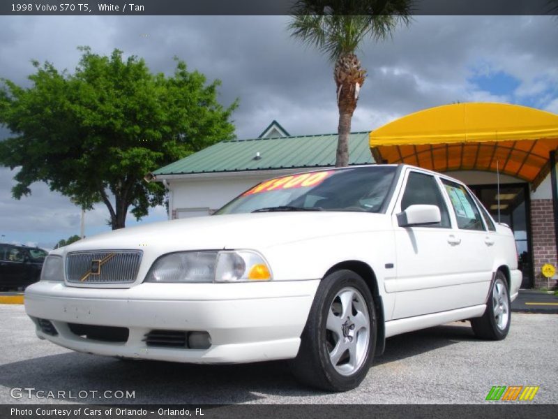 White / Tan 1998 Volvo S70 T5