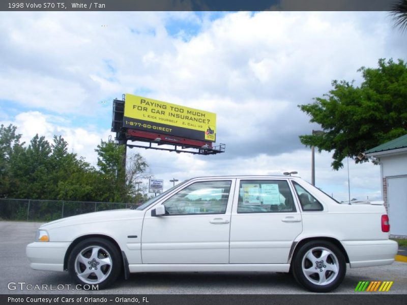 White / Tan 1998 Volvo S70 T5