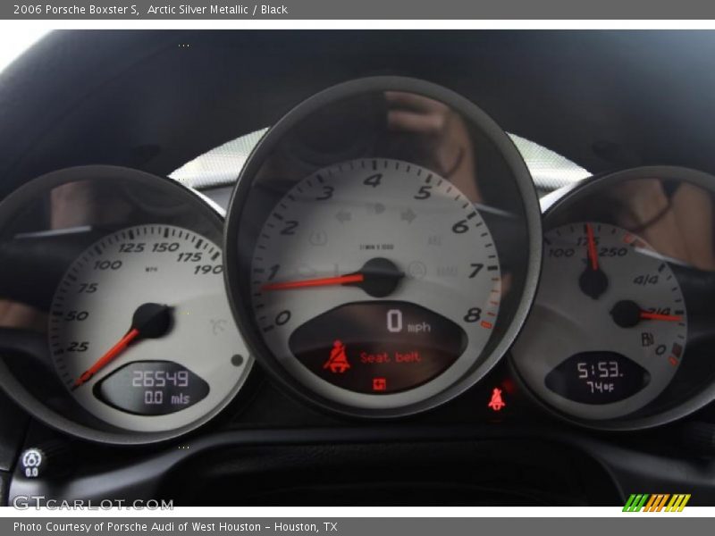 Arctic Silver Metallic / Black 2006 Porsche Boxster S