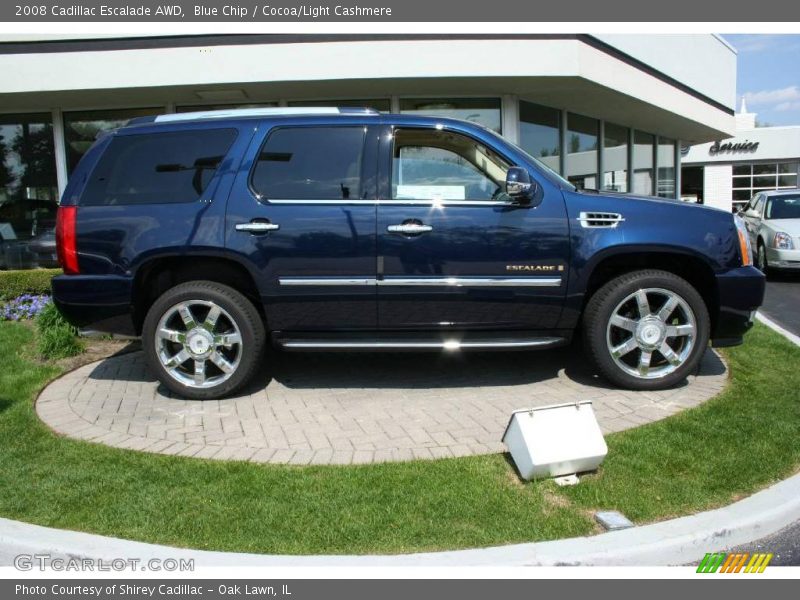Blue Chip / Cocoa/Light Cashmere 2008 Cadillac Escalade AWD