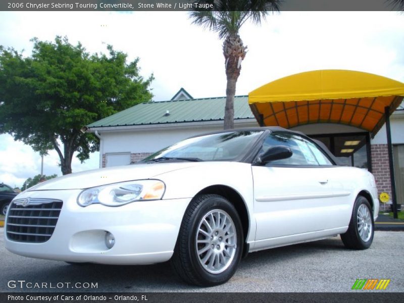 Stone White / Light Taupe 2006 Chrysler Sebring Touring Convertible