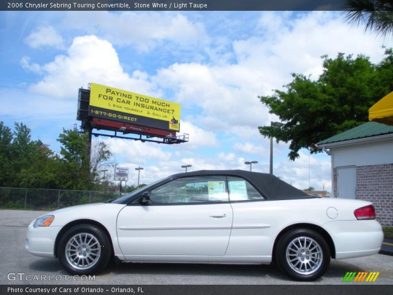 Stone White / Light Taupe 2006 Chrysler Sebring Touring Convertible