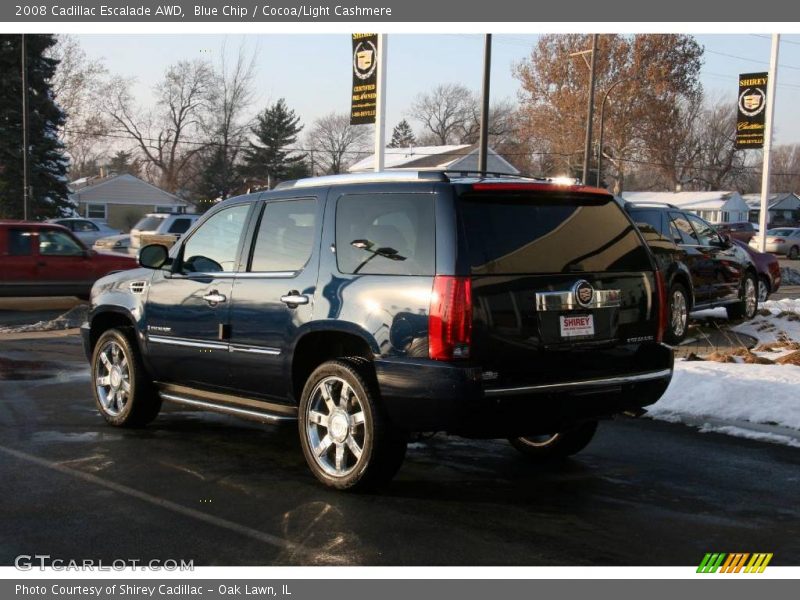 Blue Chip / Cocoa/Light Cashmere 2008 Cadillac Escalade AWD