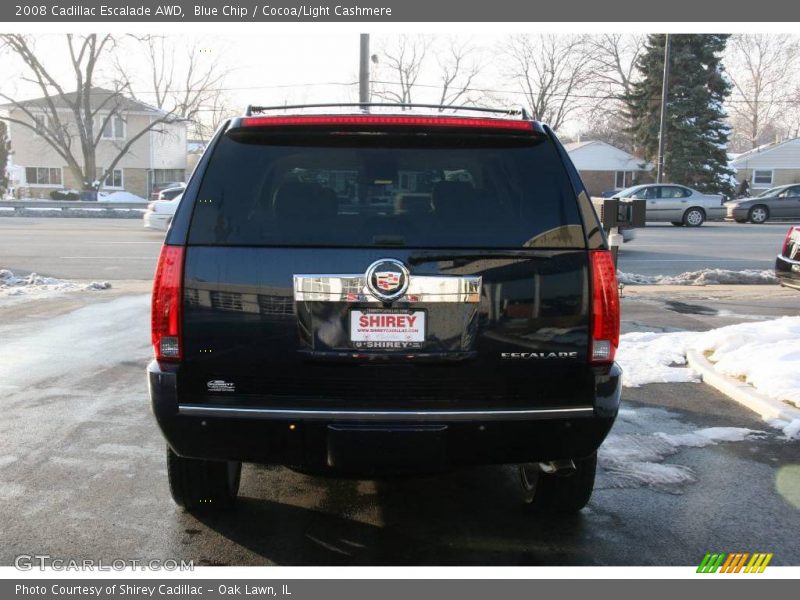 Blue Chip / Cocoa/Light Cashmere 2008 Cadillac Escalade AWD