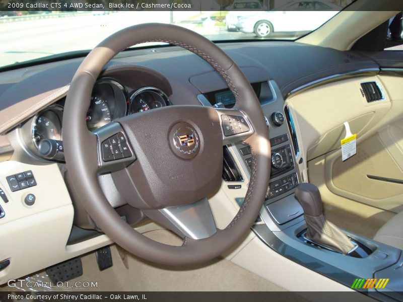 Black Ice / Cashmere/Cocoa 2009 Cadillac CTS 4 AWD Sedan