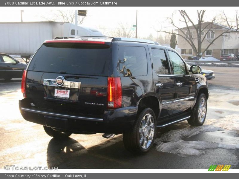 Blue Chip / Cocoa/Light Cashmere 2008 Cadillac Escalade AWD