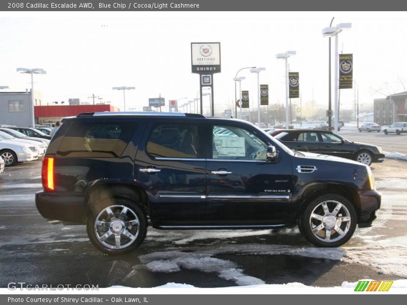 Blue Chip / Cocoa/Light Cashmere 2008 Cadillac Escalade AWD