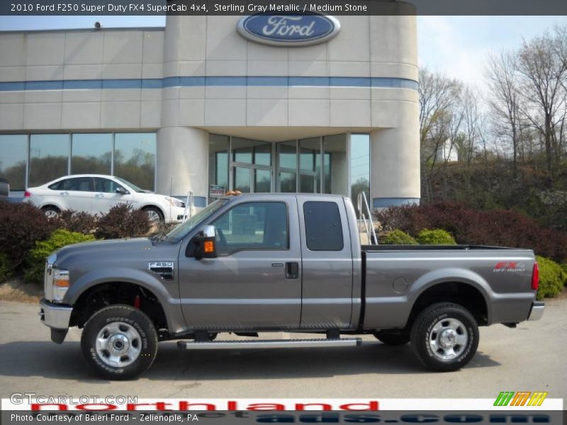 Sterling Gray Metallic / Medium Stone 2010 Ford F250 Super Duty FX4 SuperCab 4x4