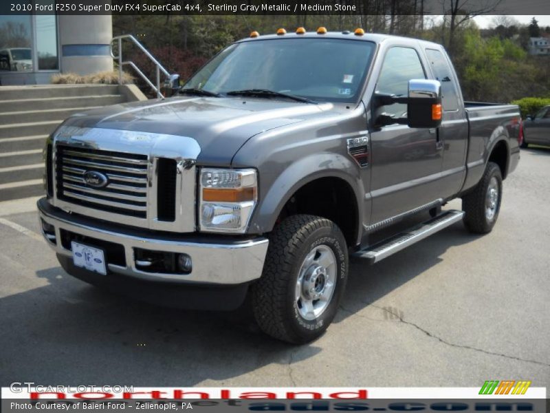 Sterling Gray Metallic / Medium Stone 2010 Ford F250 Super Duty FX4 SuperCab 4x4