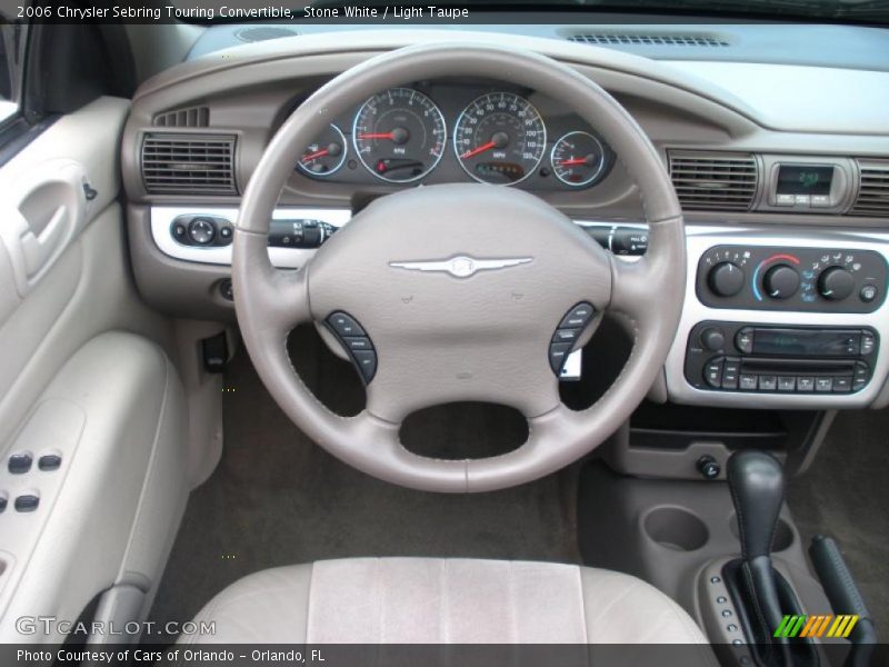 Stone White / Light Taupe 2006 Chrysler Sebring Touring Convertible