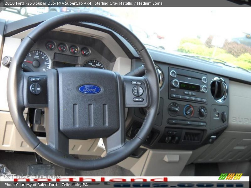 Sterling Gray Metallic / Medium Stone 2010 Ford F250 Super Duty FX4 SuperCab 4x4