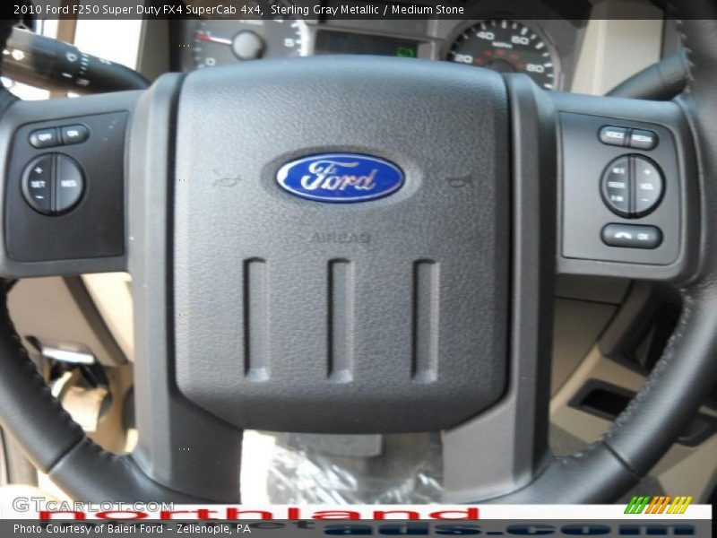 Sterling Gray Metallic / Medium Stone 2010 Ford F250 Super Duty FX4 SuperCab 4x4
