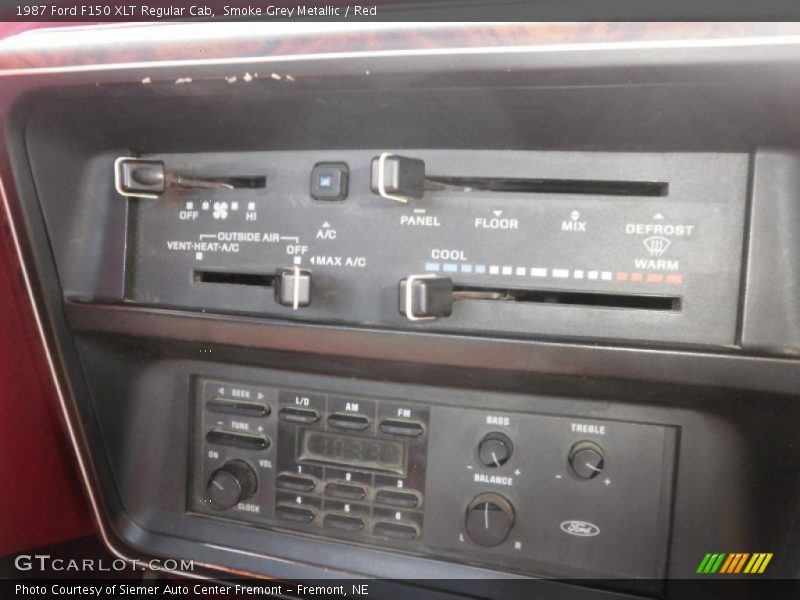 Smoke Grey Metallic / Red 1987 Ford F150 XLT Regular Cab