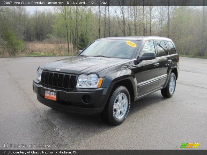 Black / Medium Slate Gray 2007 Jeep Grand Cherokee Laredo 4x4