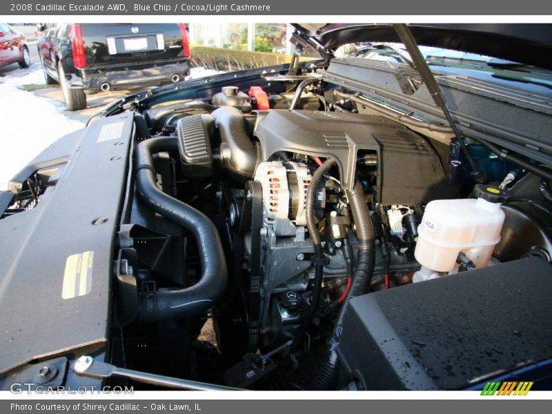 Blue Chip / Cocoa/Light Cashmere 2008 Cadillac Escalade AWD