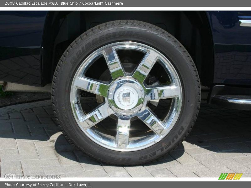 Blue Chip / Cocoa/Light Cashmere 2008 Cadillac Escalade AWD