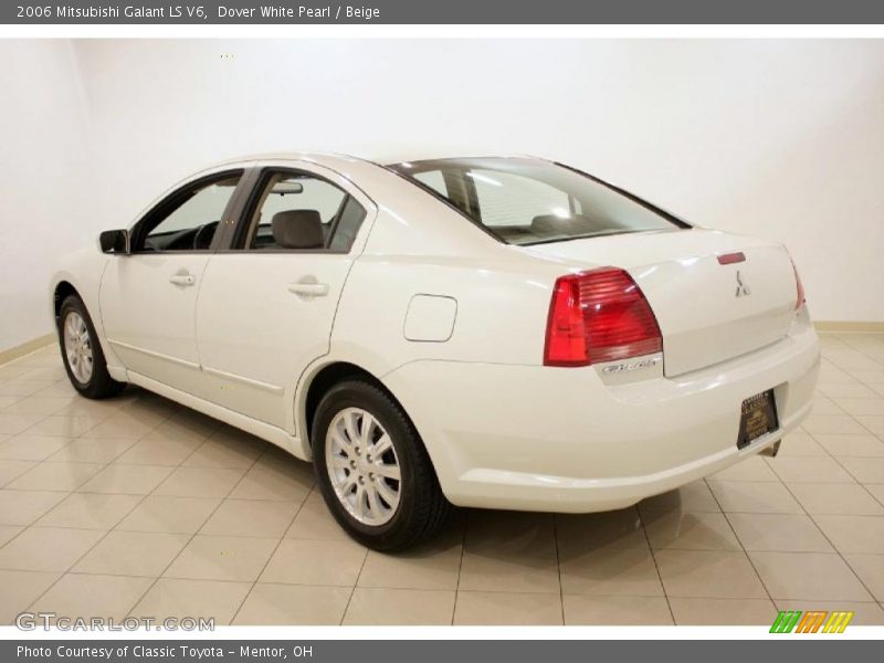 Dover White Pearl / Beige 2006 Mitsubishi Galant LS V6