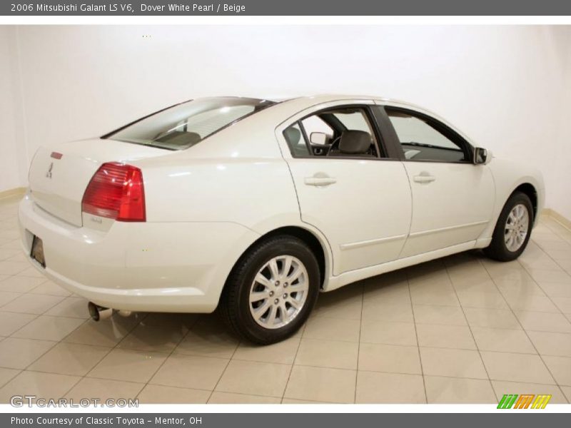 Dover White Pearl / Beige 2006 Mitsubishi Galant LS V6