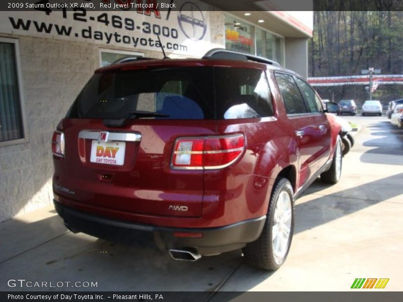 Red Jewel Tintcoat / Black 2009 Saturn Outlook XR AWD