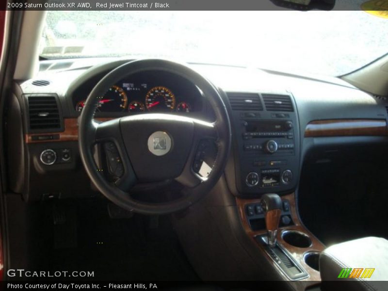 Red Jewel Tintcoat / Black 2009 Saturn Outlook XR AWD