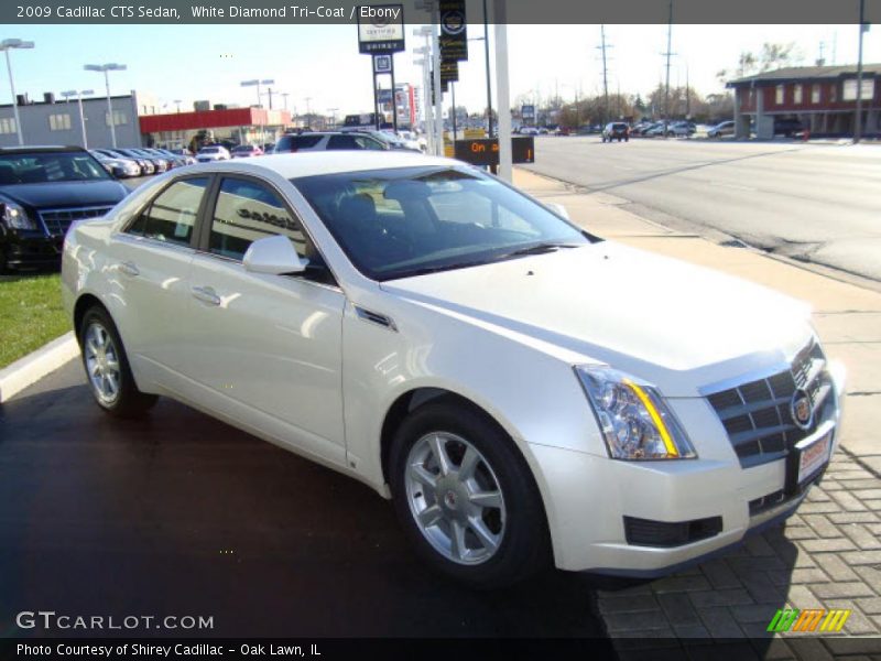 White Diamond Tri-Coat / Ebony 2009 Cadillac CTS Sedan