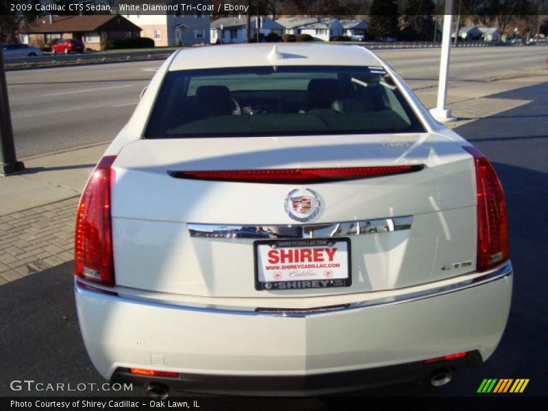 White Diamond Tri-Coat / Ebony 2009 Cadillac CTS Sedan