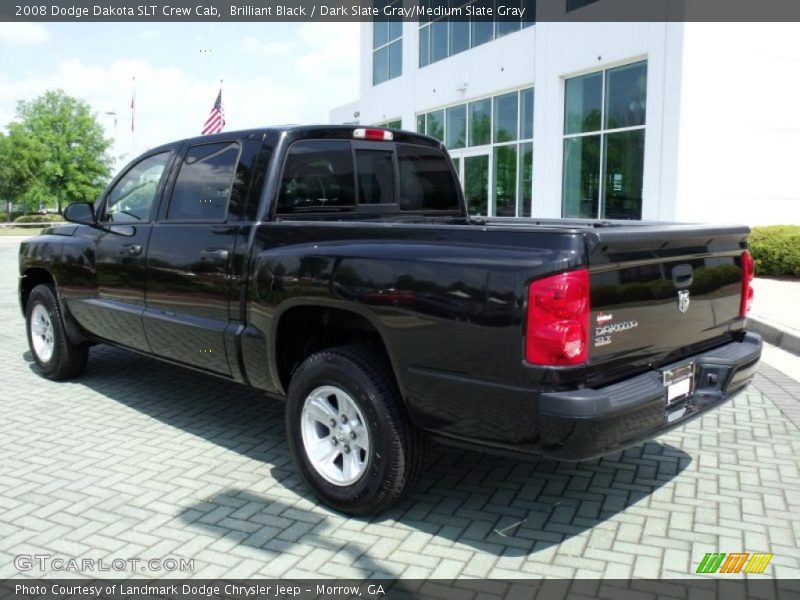 Brilliant Black / Dark Slate Gray/Medium Slate Gray 2008 Dodge Dakota SLT Crew Cab