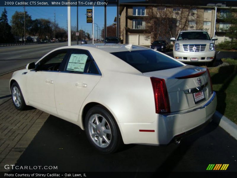 White Diamond Tri-Coat / Ebony 2009 Cadillac CTS Sedan