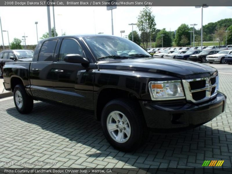 Brilliant Black / Dark Slate Gray/Medium Slate Gray 2008 Dodge Dakota SLT Crew Cab