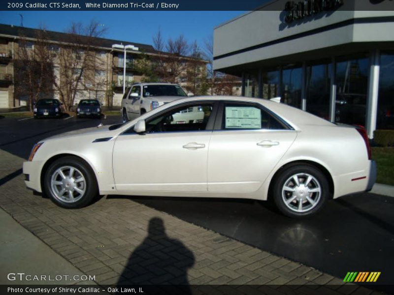 White Diamond Tri-Coat / Ebony 2009 Cadillac CTS Sedan