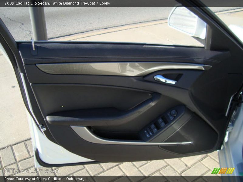 White Diamond Tri-Coat / Ebony 2009 Cadillac CTS Sedan