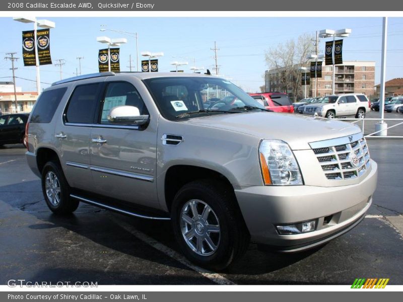Quicksilver / Ebony 2008 Cadillac Escalade AWD