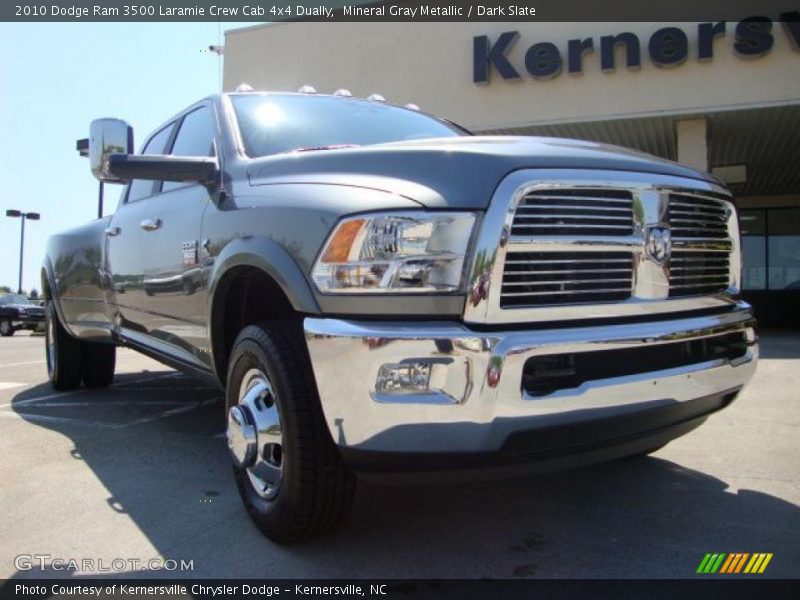 Mineral Gray Metallic / Dark Slate 2010 Dodge Ram 3500 Laramie Crew Cab 4x4 Dually