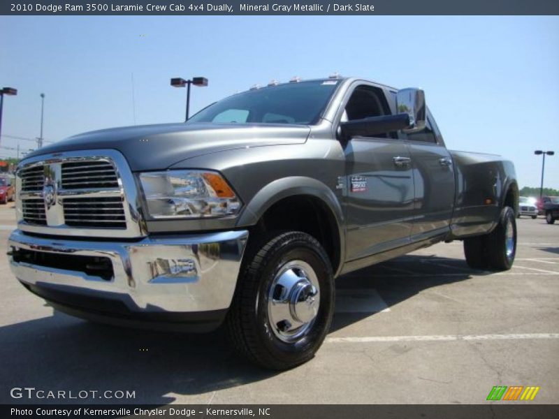 Mineral Gray Metallic / Dark Slate 2010 Dodge Ram 3500 Laramie Crew Cab 4x4 Dually
