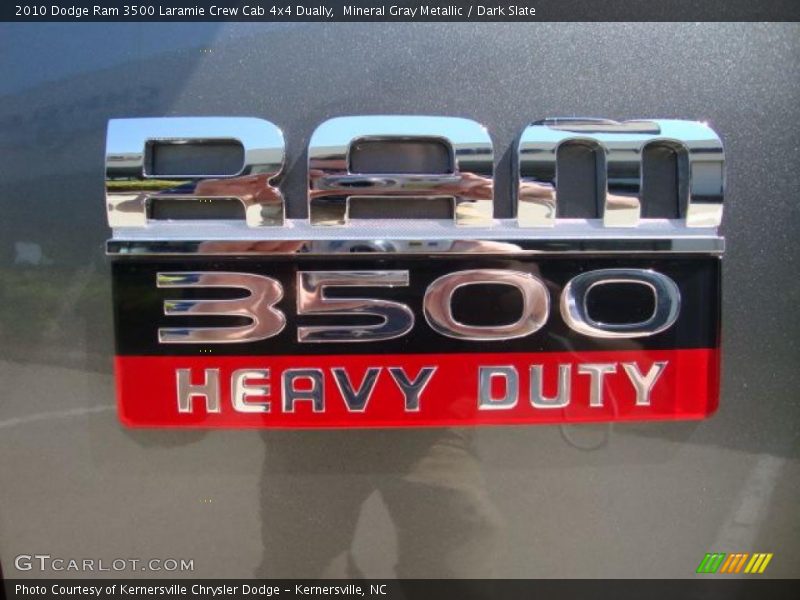 Mineral Gray Metallic / Dark Slate 2010 Dodge Ram 3500 Laramie Crew Cab 4x4 Dually