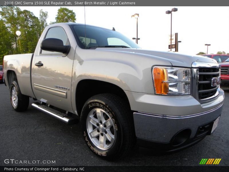 Silver Birch Metallic / Light Cashmere 2008 GMC Sierra 1500 SLE Regular Cab