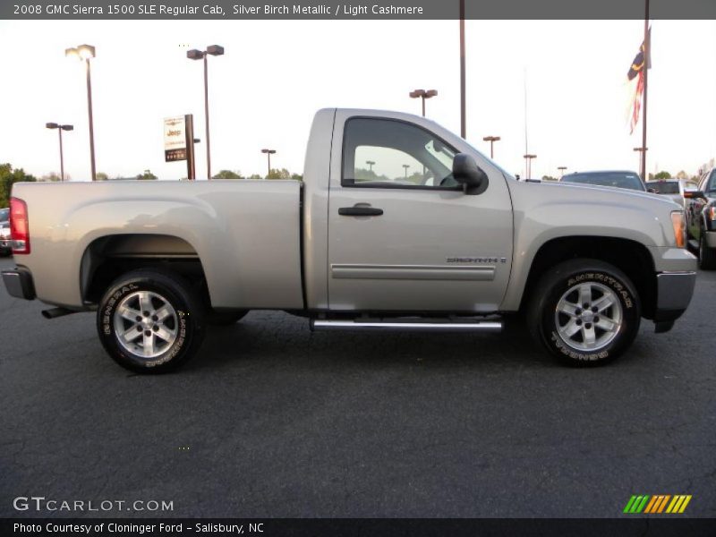 Silver Birch Metallic / Light Cashmere 2008 GMC Sierra 1500 SLE Regular Cab