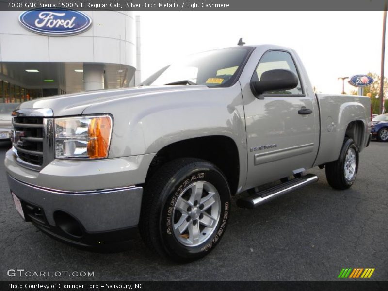 Silver Birch Metallic / Light Cashmere 2008 GMC Sierra 1500 SLE Regular Cab