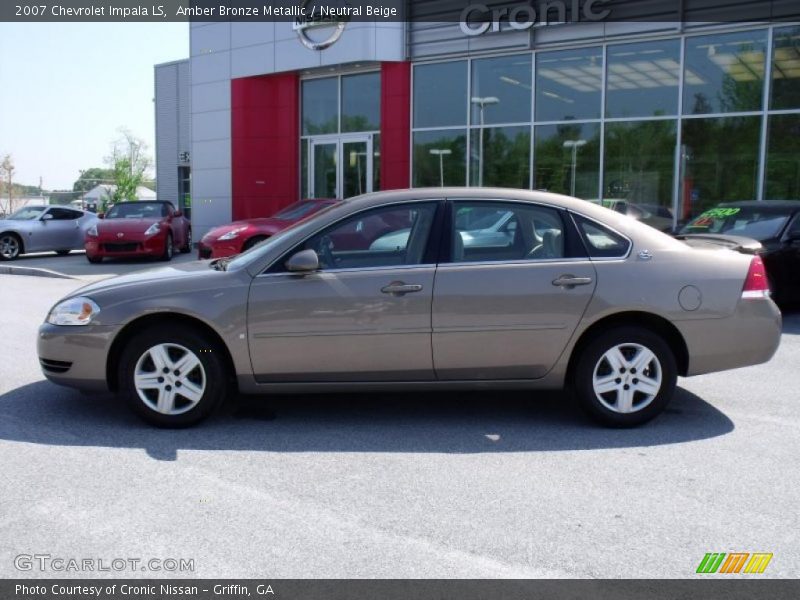 Amber Bronze Metallic / Neutral Beige 2007 Chevrolet Impala LS