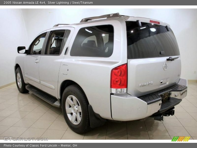 Silver Lightning / Steel/Titanium 2005 Nissan Armada LE 4x4
