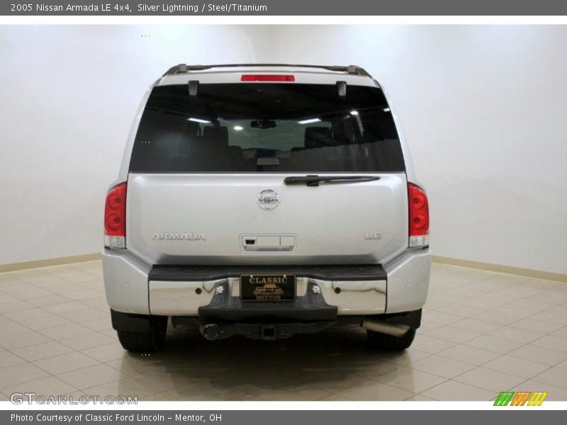 Silver Lightning / Steel/Titanium 2005 Nissan Armada LE 4x4