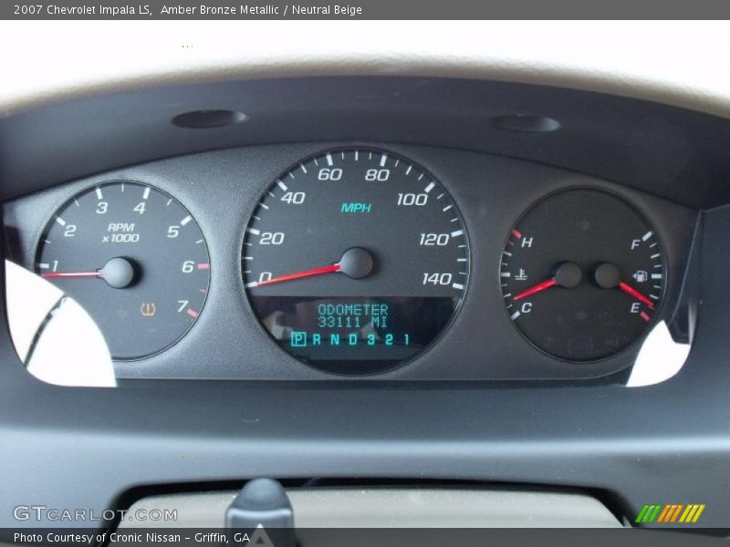 Amber Bronze Metallic / Neutral Beige 2007 Chevrolet Impala LS