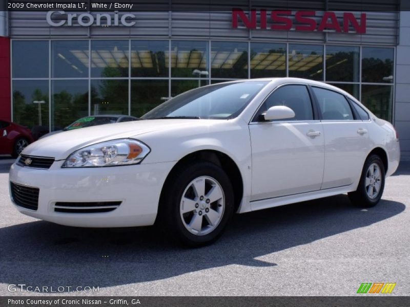 White / Ebony 2009 Chevrolet Impala LT