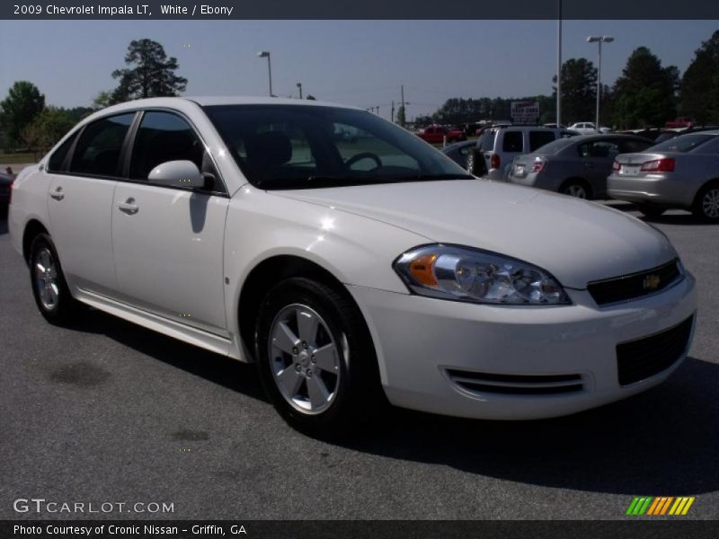 White / Ebony 2009 Chevrolet Impala LT