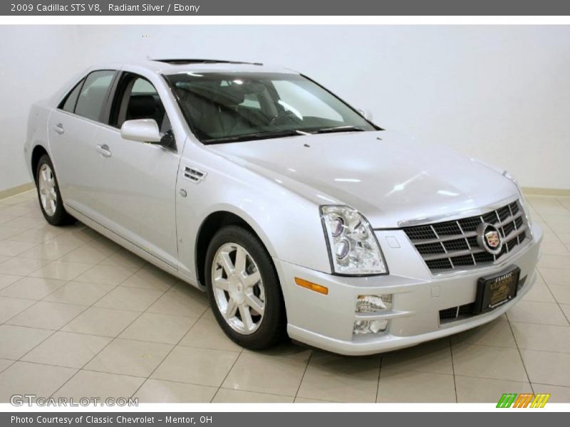 Radiant Silver / Ebony 2009 Cadillac STS V8