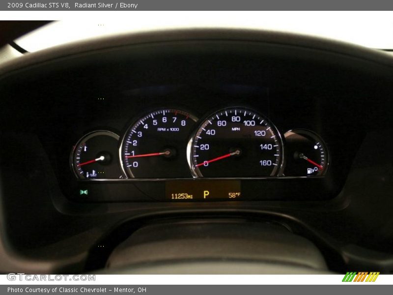 Radiant Silver / Ebony 2009 Cadillac STS V8