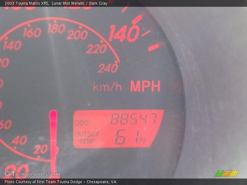 Lunar Mist Metallic / Dark Gray 2003 Toyota Matrix XRS